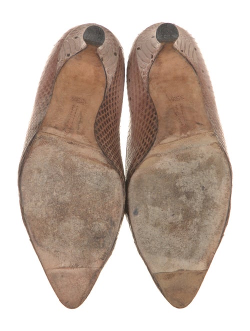 Manolo Blahnik Snakeskin Animal Print Pumps