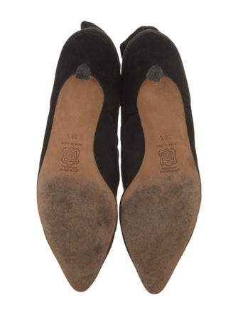 Manolo Blahnik Velvet Crystal Embellishments Pumps