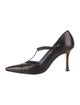 Manolo Blahnik Leather T-Strap Pumps
