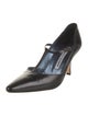 Manolo Blahnik Leather T-Strap Pumps