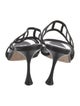 Manolo Blahnik Leather Lasercut Accents Slides