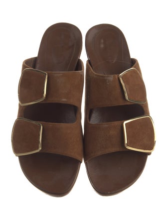 Manolo Blahnik Suede Slides