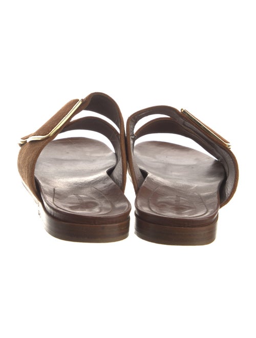 Manolo Blahnik Suede Slides