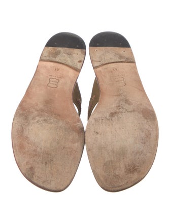 Manolo Blahnik Leather Slides