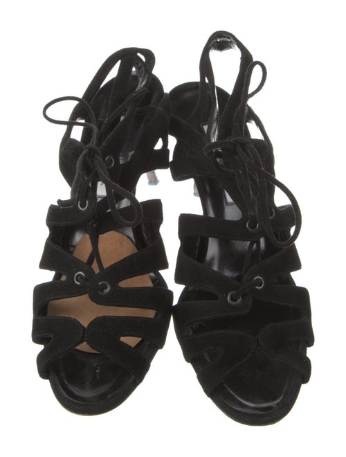 Manolo Blahnik Suede Slingback Sandals