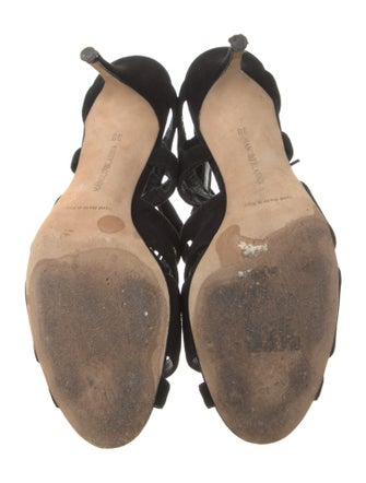 Manolo Blahnik Suede Slingback Sandals