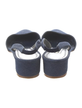 Manolo Blahnik Canvas Slingback Pumps