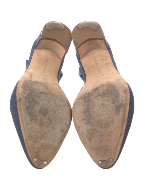 Manolo Blahnik Canvas Slingback Pumps