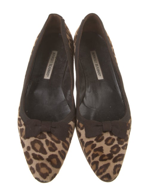 Manolo Blahnik Ponyhair Animal Print Flats