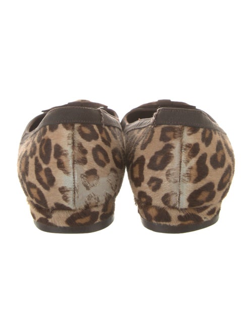Manolo Blahnik Ponyhair Animal Print Flats