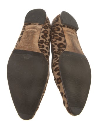 Manolo Blahnik Ponyhair Animal Print Flats