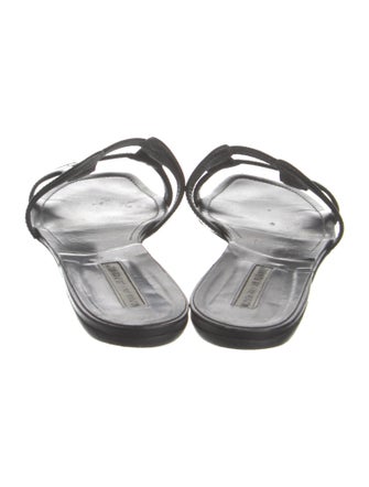 Manolo Blahnik Leather Slides