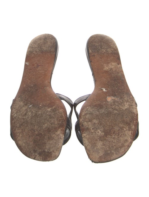 Manolo Blahnik Leather Slides