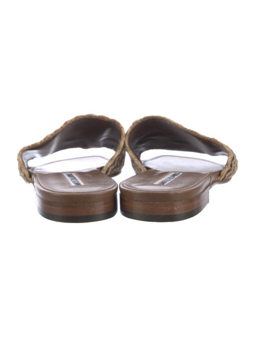 Manolo Blahnik Patterned Slides