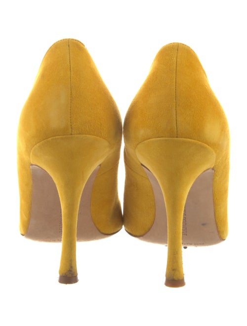 Manolo Blahnik Suede Crystal Embellishments Pumps