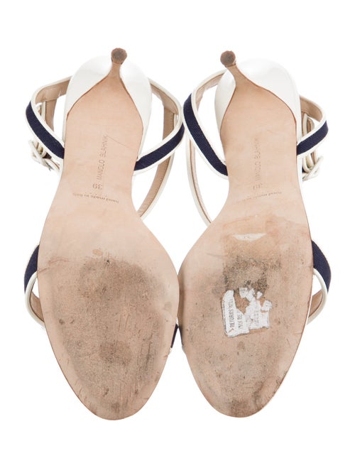 Manolo Blahnik Patent Leather T-Strap Sandals