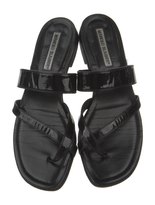 Manolo Blahnik Leather Slides