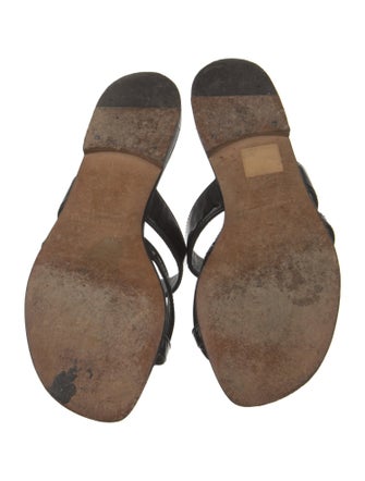 Manolo Blahnik Leather Slides