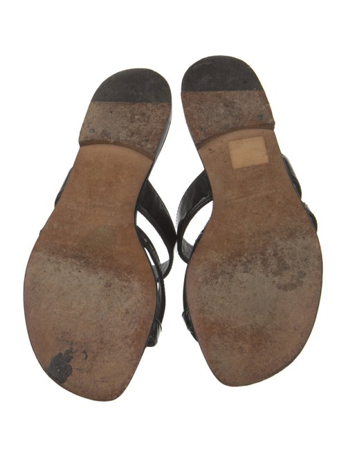 Manolo Blahnik Leather Slides