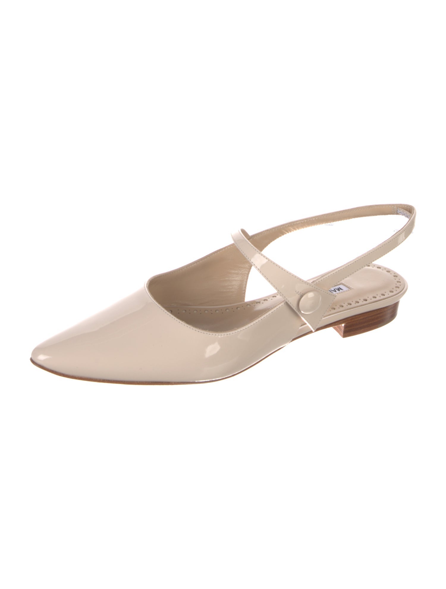 Manolo Blahnik Patent Leather Slingback Pumps