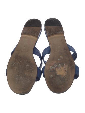 Manolo Blahnik Leather Slides