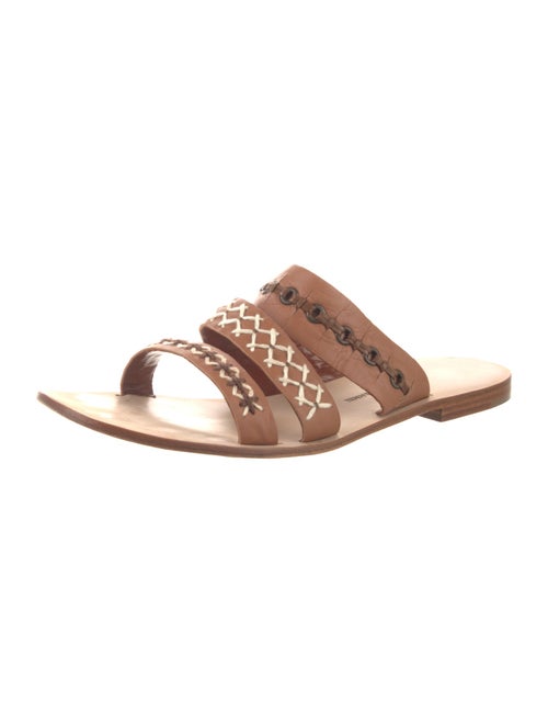 Manolo Blahnik Leather Slides