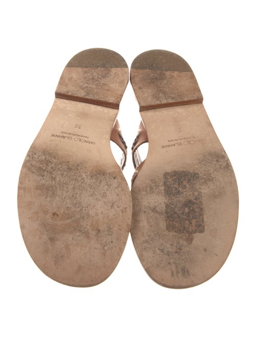 Manolo Blahnik Leather Slides