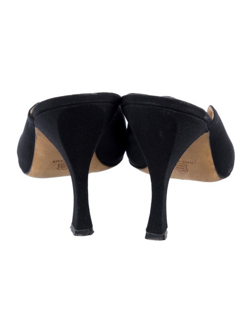 Manolo Blahnik Suede Animal Print Mules