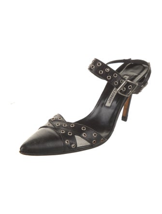 Manolo Blahnik Leather Mules