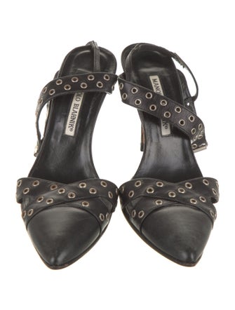 Manolo Blahnik Leather Mules