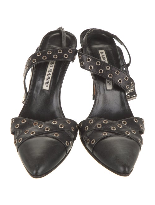 Manolo Blahnik Leather Mules