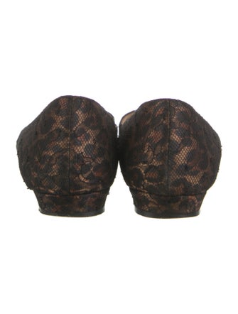 Manolo Blahnik Mesh Animal Print Flats