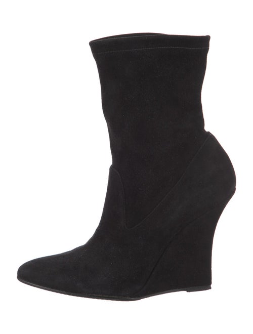 Manolo Blahnik Suede Sock Boots
