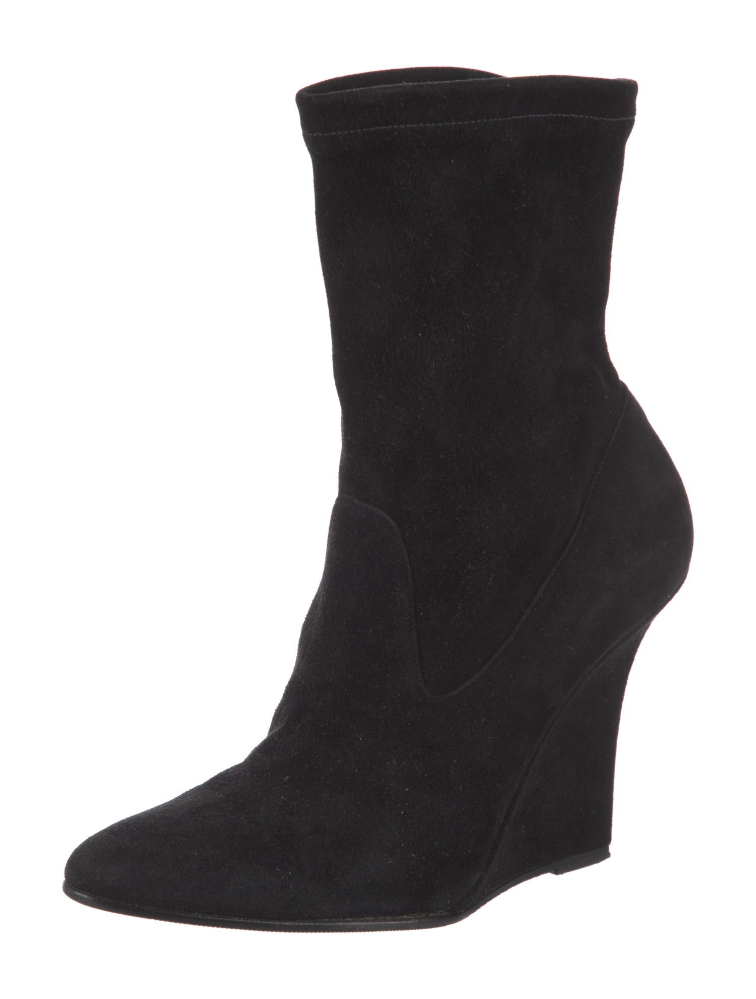 Manolo Blahnik Suede Sock Boots