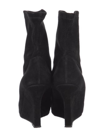 Manolo Blahnik Suede Sock Boots