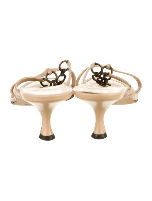 Manolo Blahnik Leather Slides