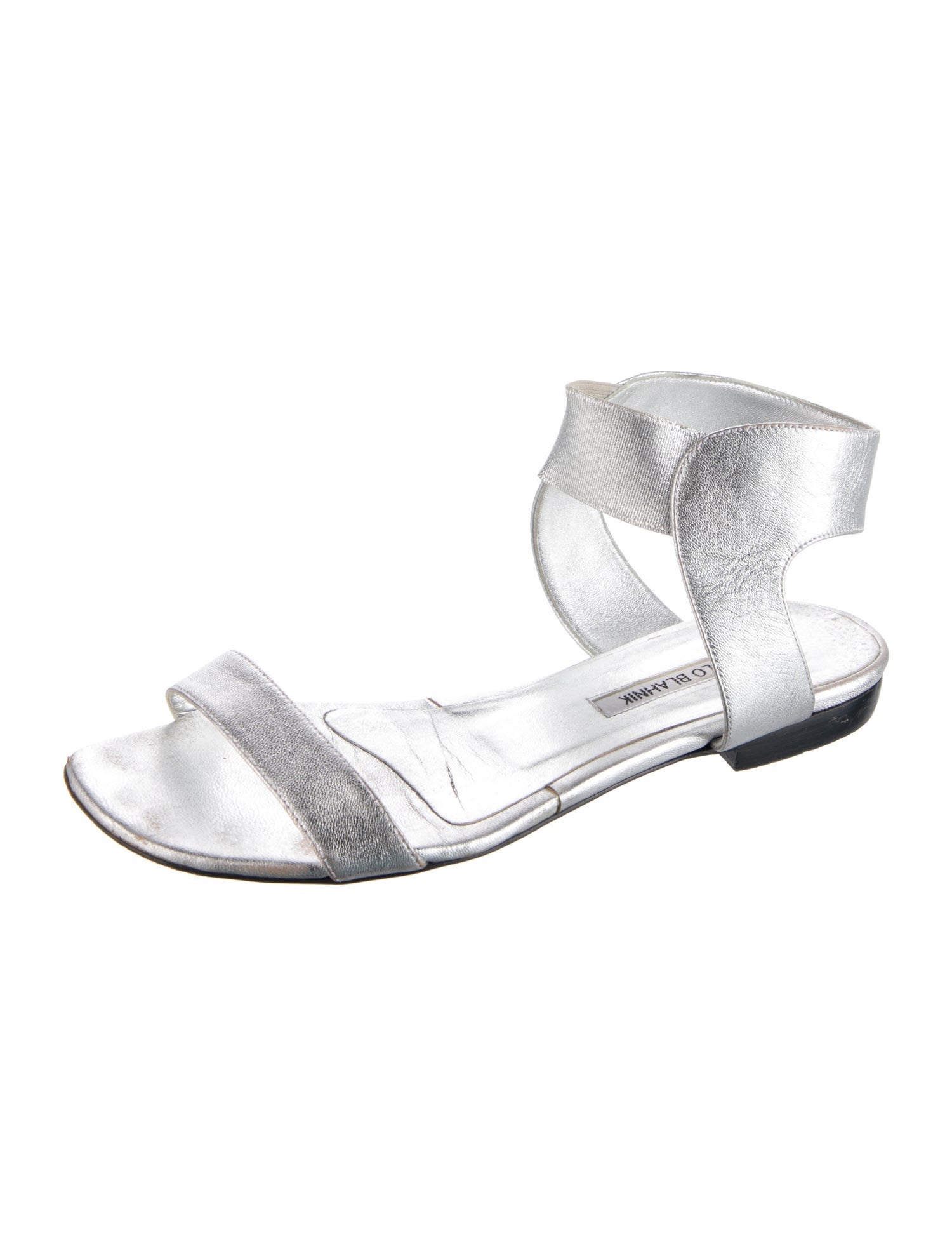 Manolo Blahnik Patent Leather Slides