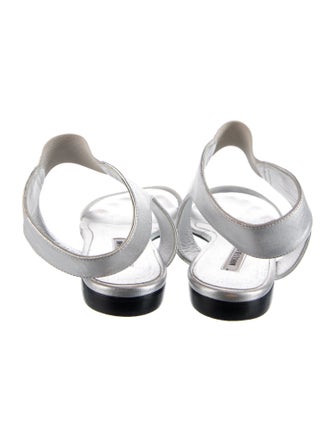 Manolo Blahnik Patent Leather Slides