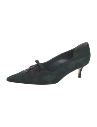 Manolo Blahnik Balquee Suede Pumps