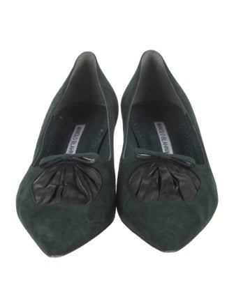 Manolo Blahnik Balquee Suede Pumps