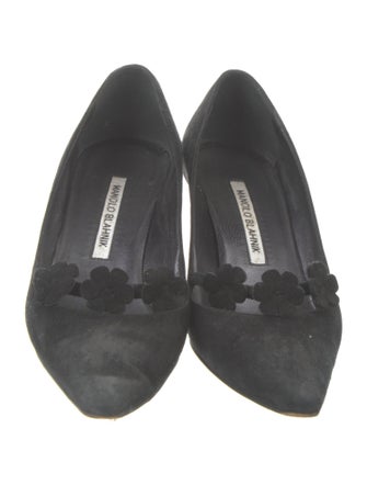 Manolo Blahnik Suede Flats