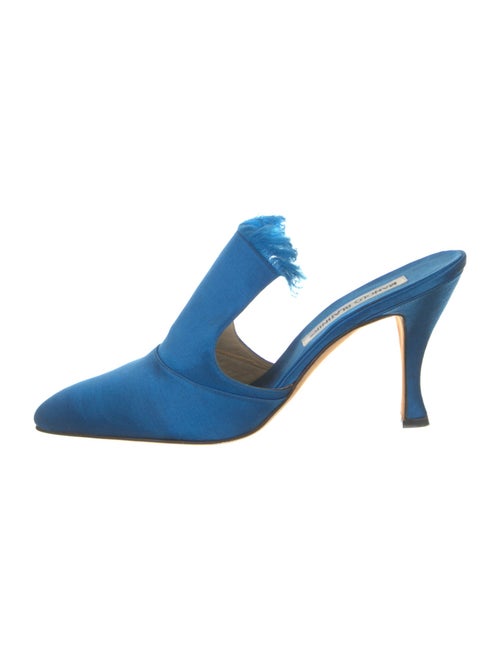Manolo Blahnik Satin Mules