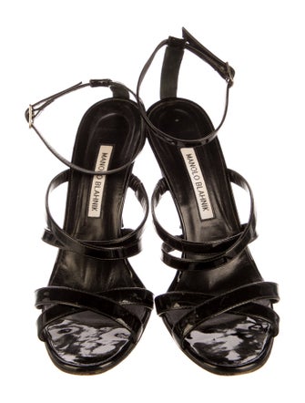 Manolo Blahnik Leather Slides