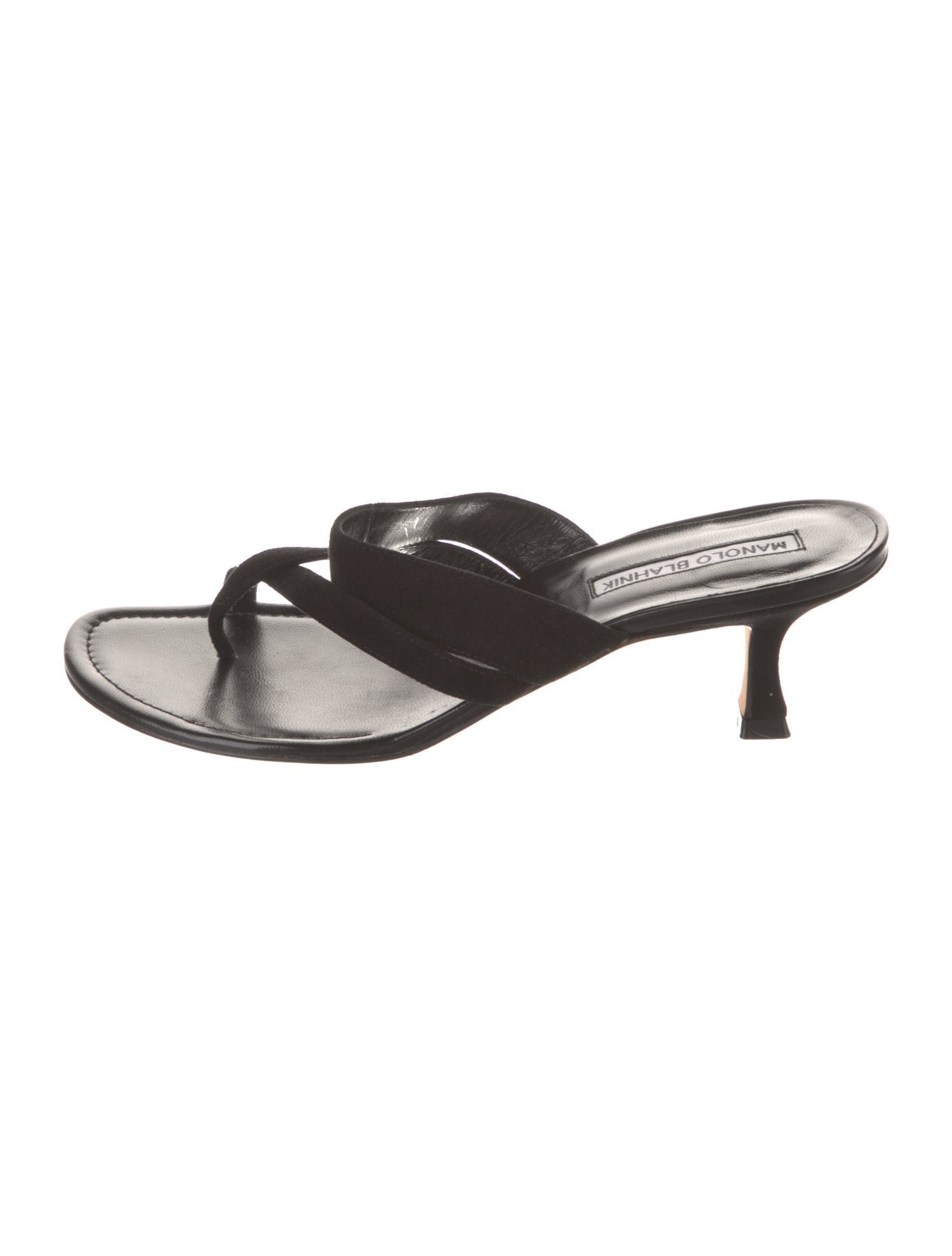 Manolo Blahnik Leather Slides