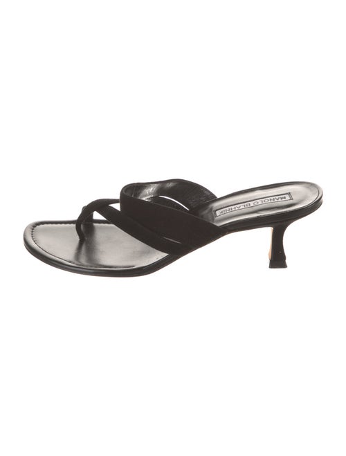 Manolo Blahnik Leather Slides