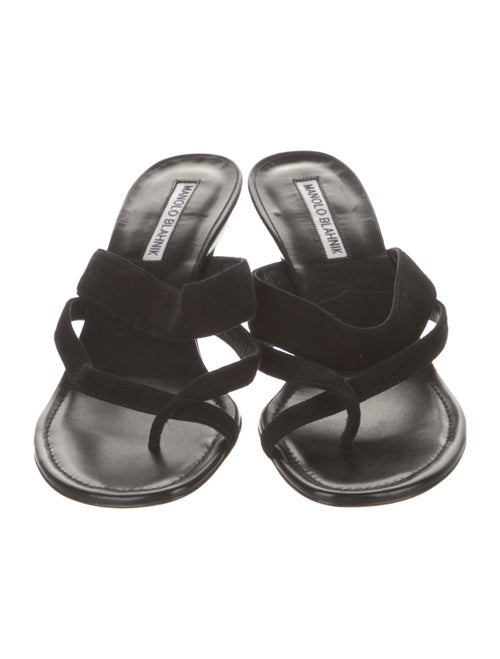 Manolo Blahnik Leather Slides