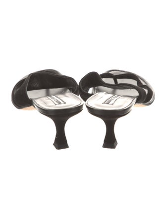 Manolo Blahnik Leather Slides