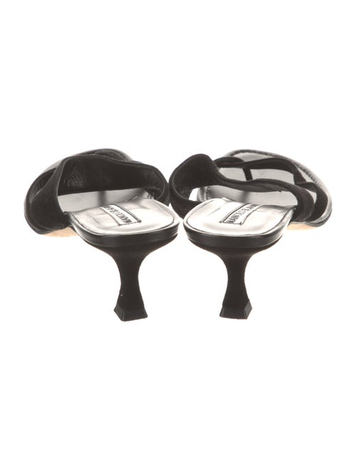 Manolo Blahnik Leather Slides