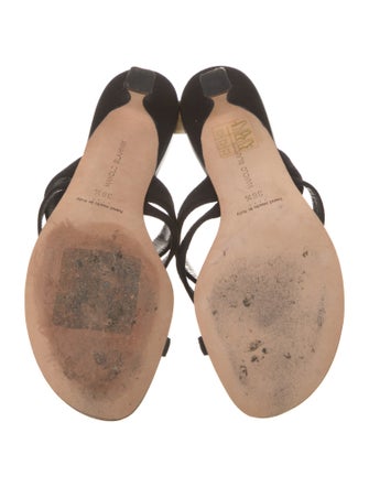 Manolo Blahnik Leather Slides