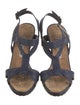 Manolo Blahnik Leather T-Strap Sandals